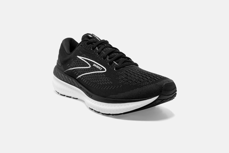 Brooks Running Shoes Mens Black/White - Glycerin GTS 19 Road - 7586-SCNBO